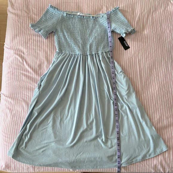 ✨3/$15✨ardene baby blue off-shoulder dress - Picture 5 of 6